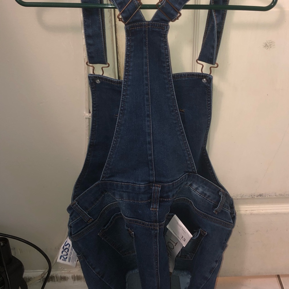 Short denim overall